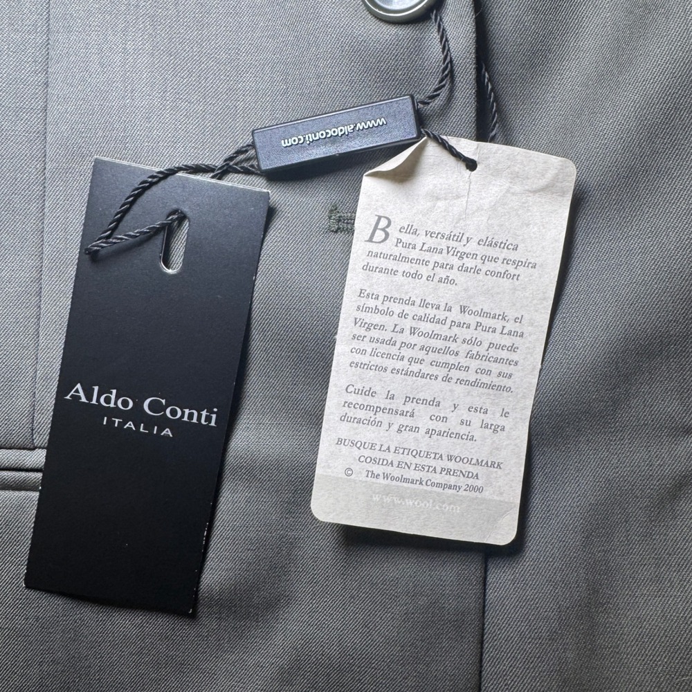 Aldo Conti Italia Sage Green Pure New Wool Blazer Jacket Professional NWT - Picture 7 of 10